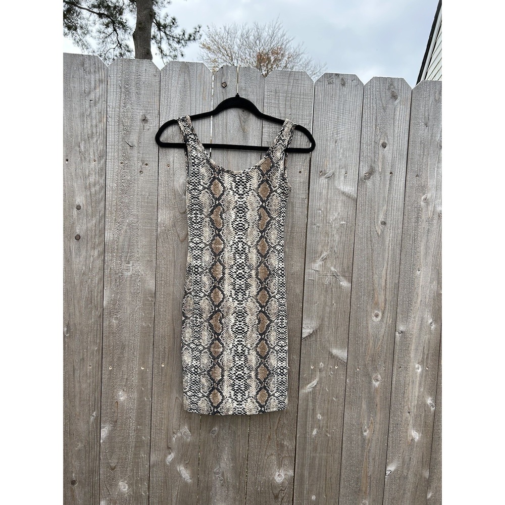 Daisy Snakeskin Bodycon Dress Small Fall Light Cute Y2k Style
